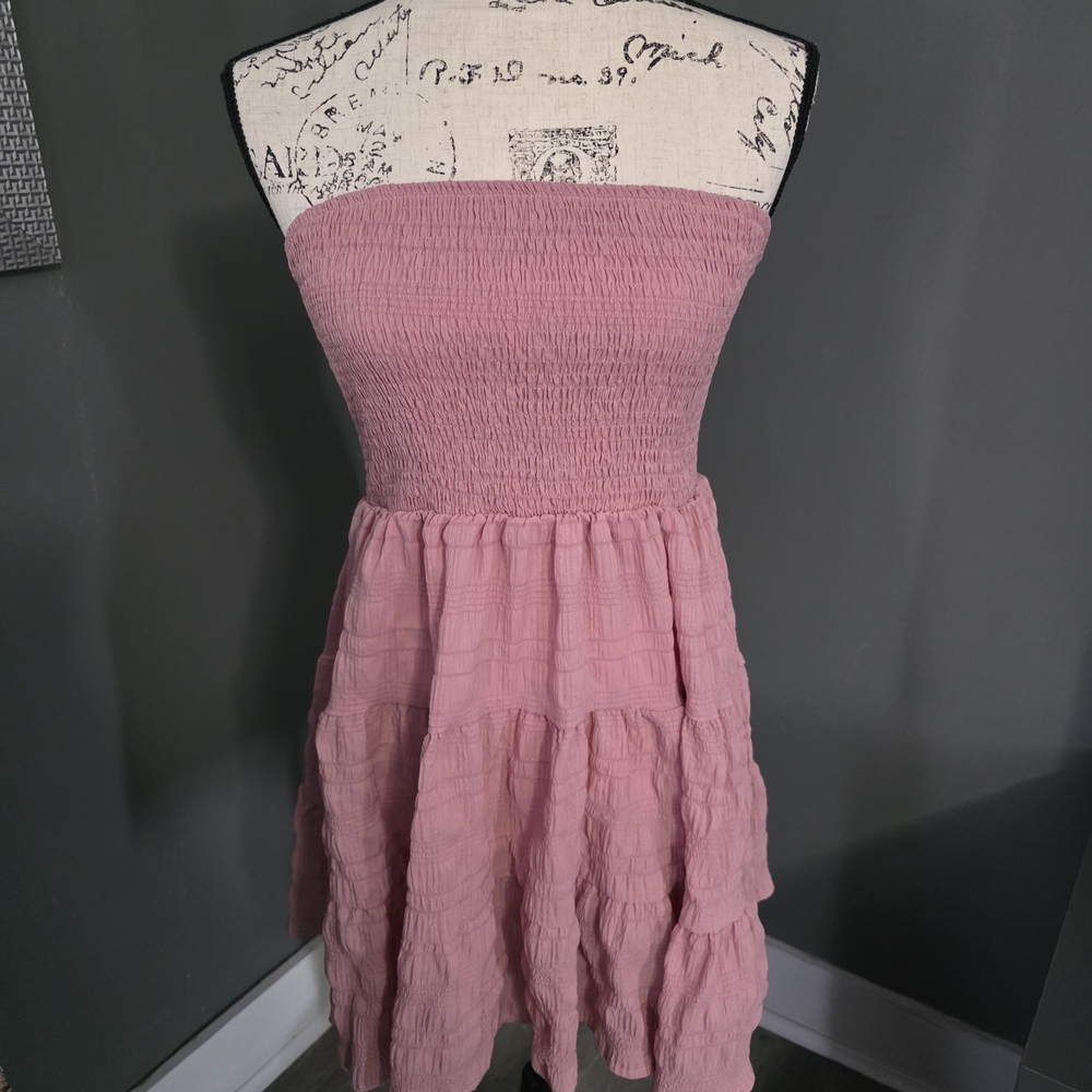 SHEIN Dusty Pink Smocked Dress